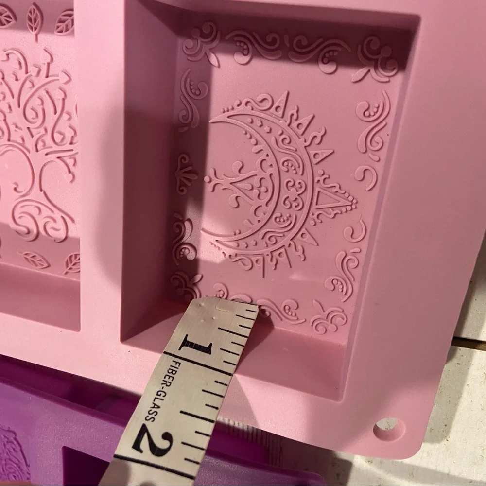 Silly Pops 2 Purple And Pink Rectangle Silicone Soap Molds